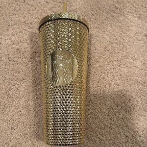 NWT Starbucks Venti 24oz Gold Studded Tumbler